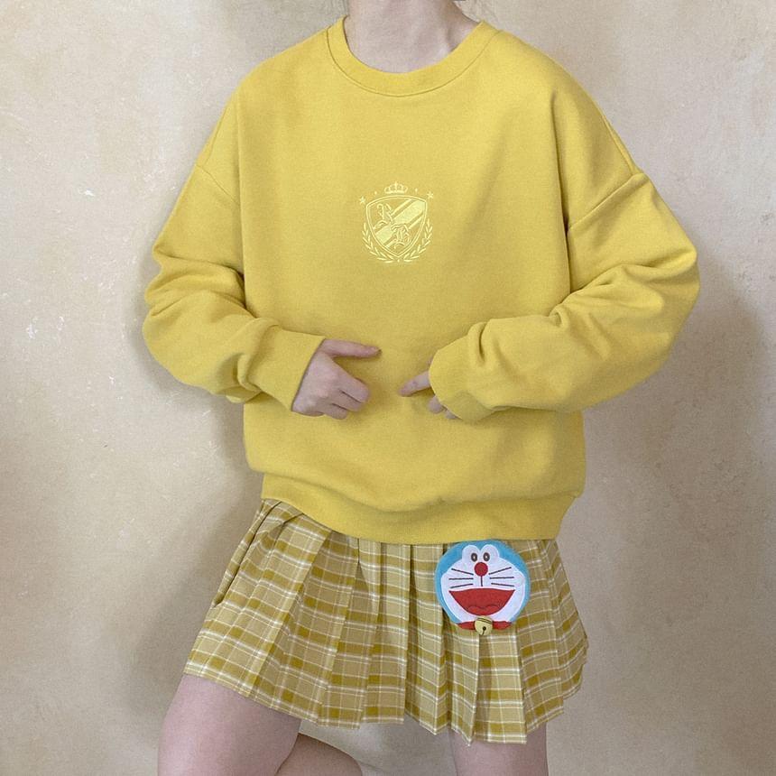 Long Sleeve Crewneck Embroidered Sweatshirt Product Image