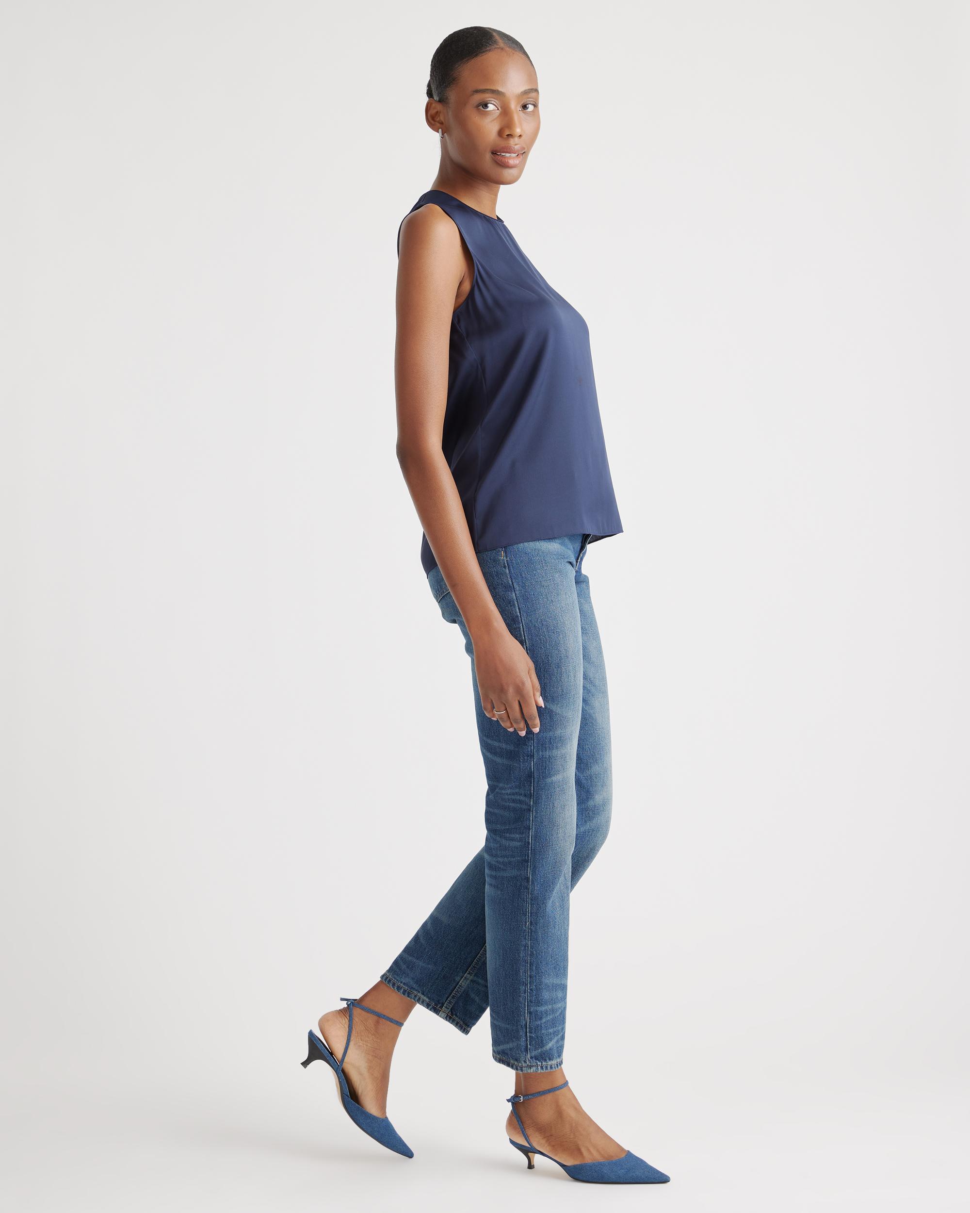 Quince | Women's Washable Stretch Silk Shell Tank Top Mulberry Silk Product Image