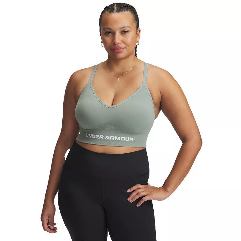 Women's Under Armour Vanish Seamless Low Long Sports Bra, Size: Large, Silca Green Product Image