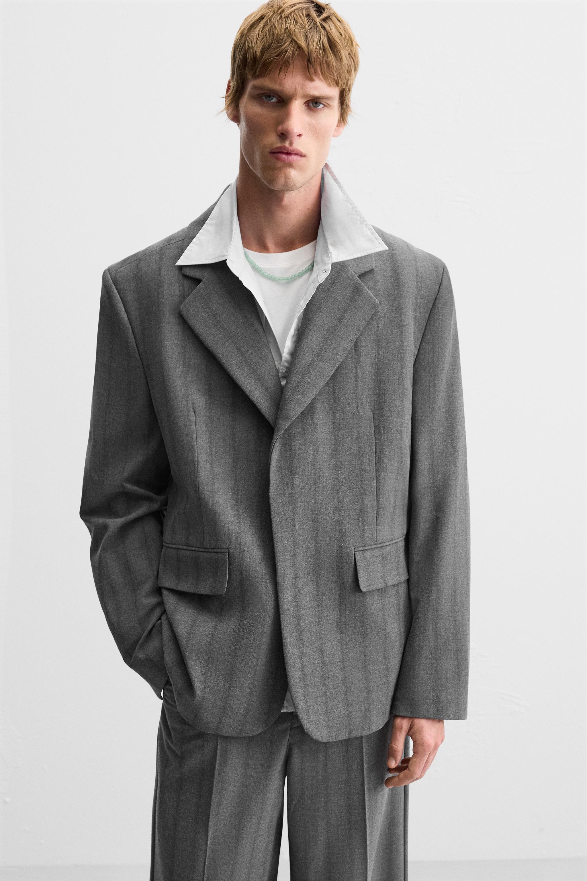 STRIPED SUIT JACKET Product Image