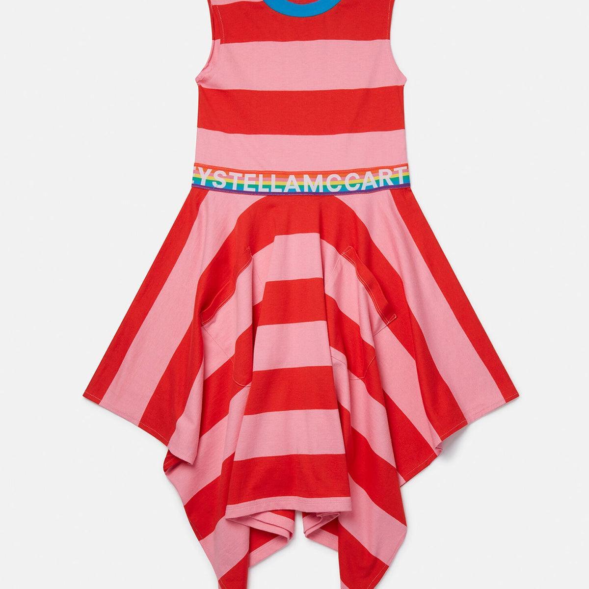 Stella McCartney Striped Dress With Stella Logo Tape Product Image