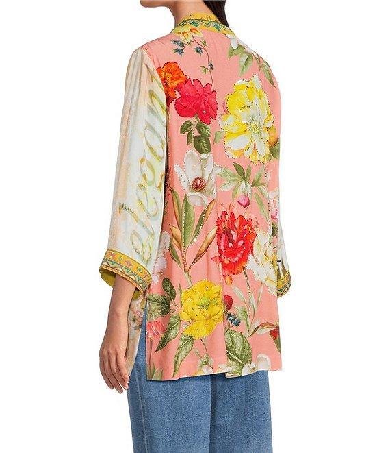 John Mark Embroidered Floral Abstract Kimono Product Image
