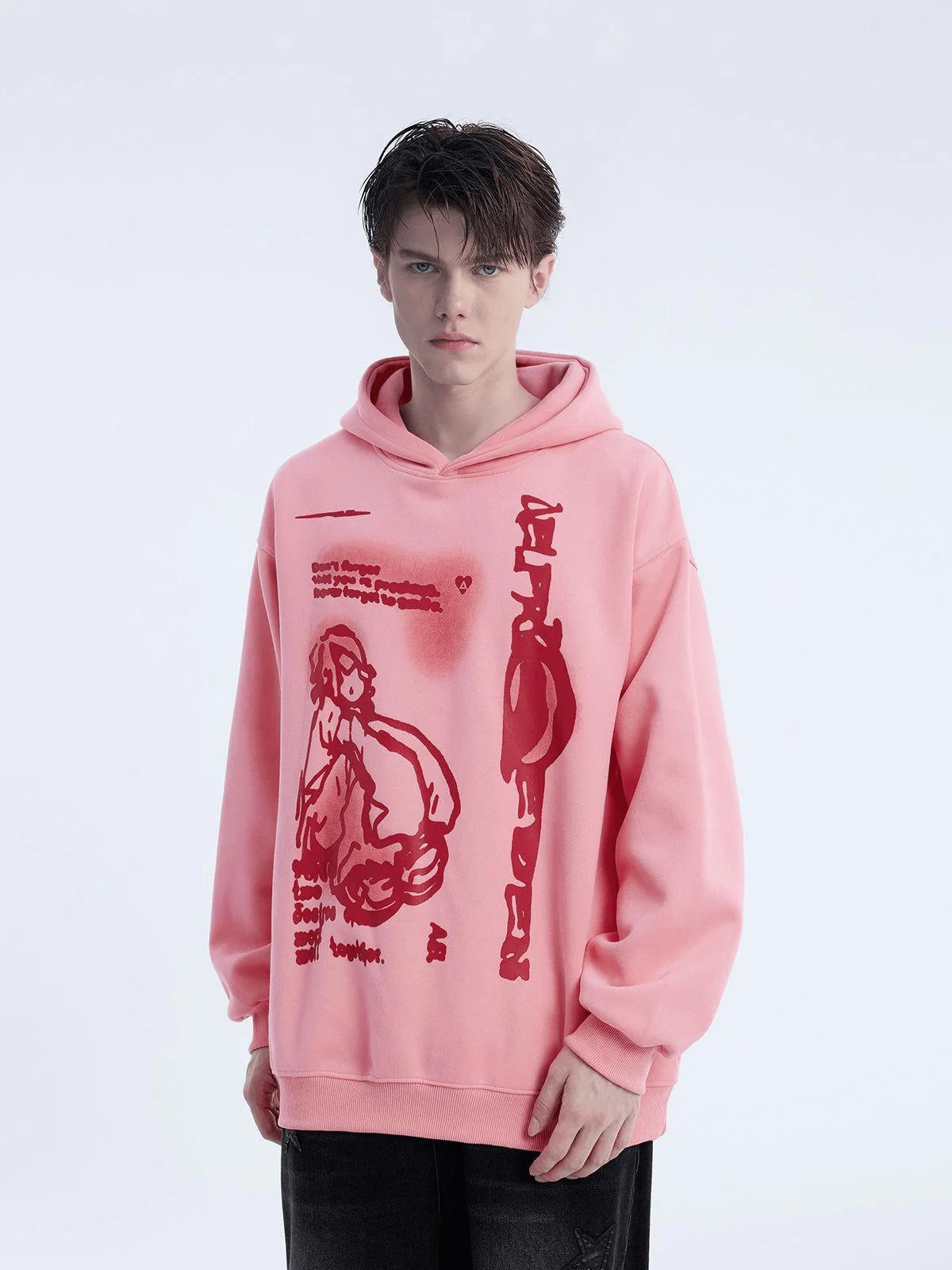 Aelfric Eden Cartoon Figure Print Hoodie Product Image