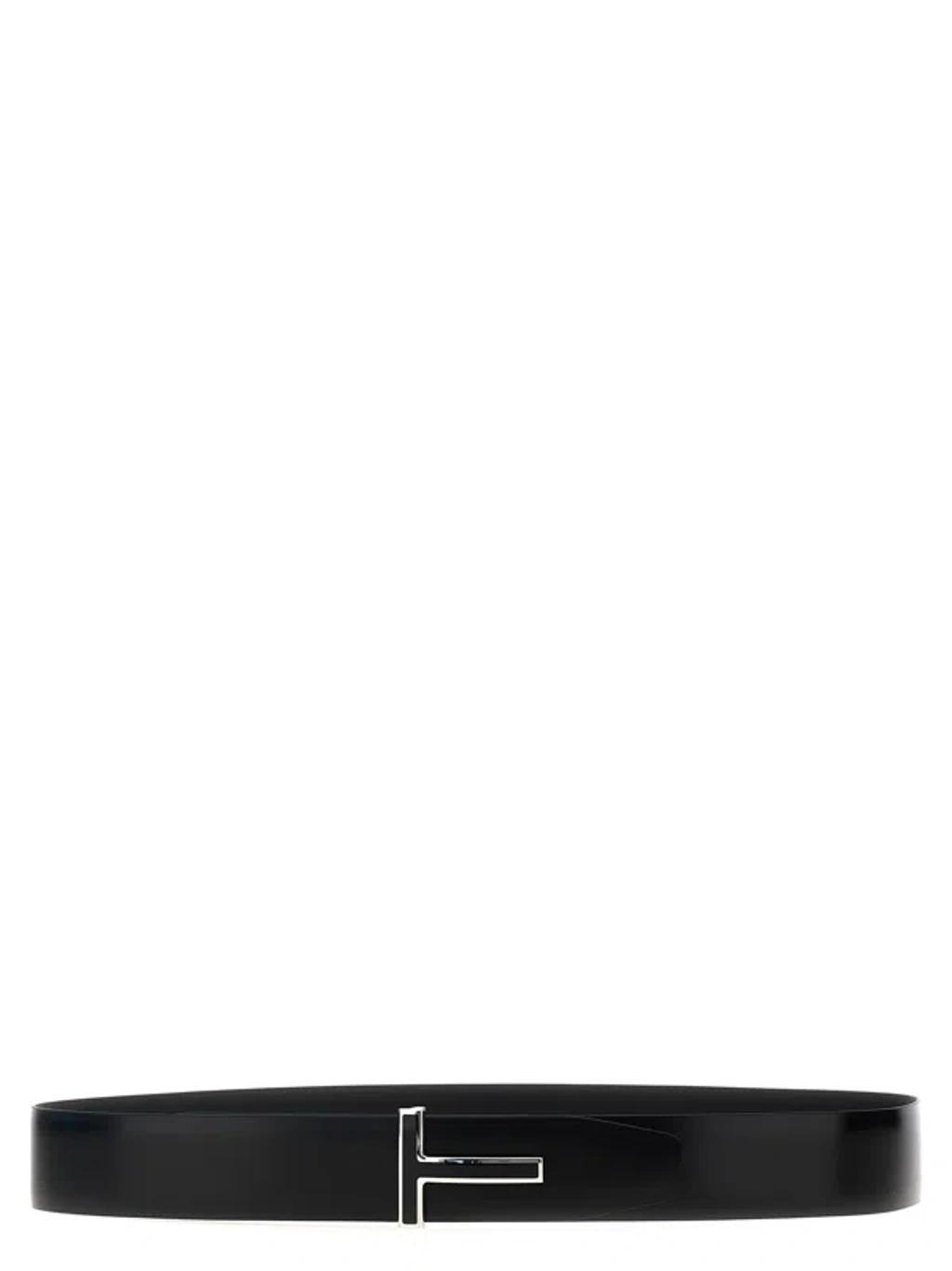 TOM FORD Logo Reversible Belt In Black Product Image