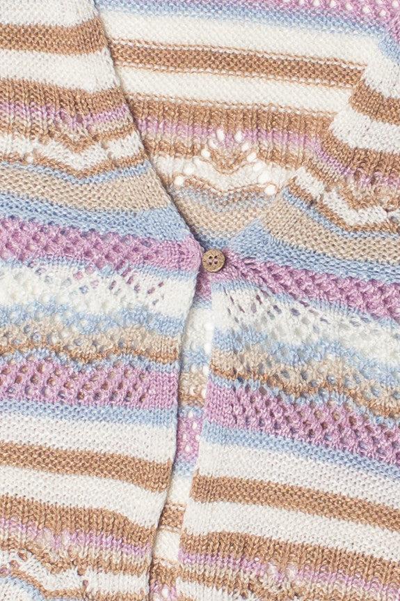 Striped Pointelle Cardigan Product Image