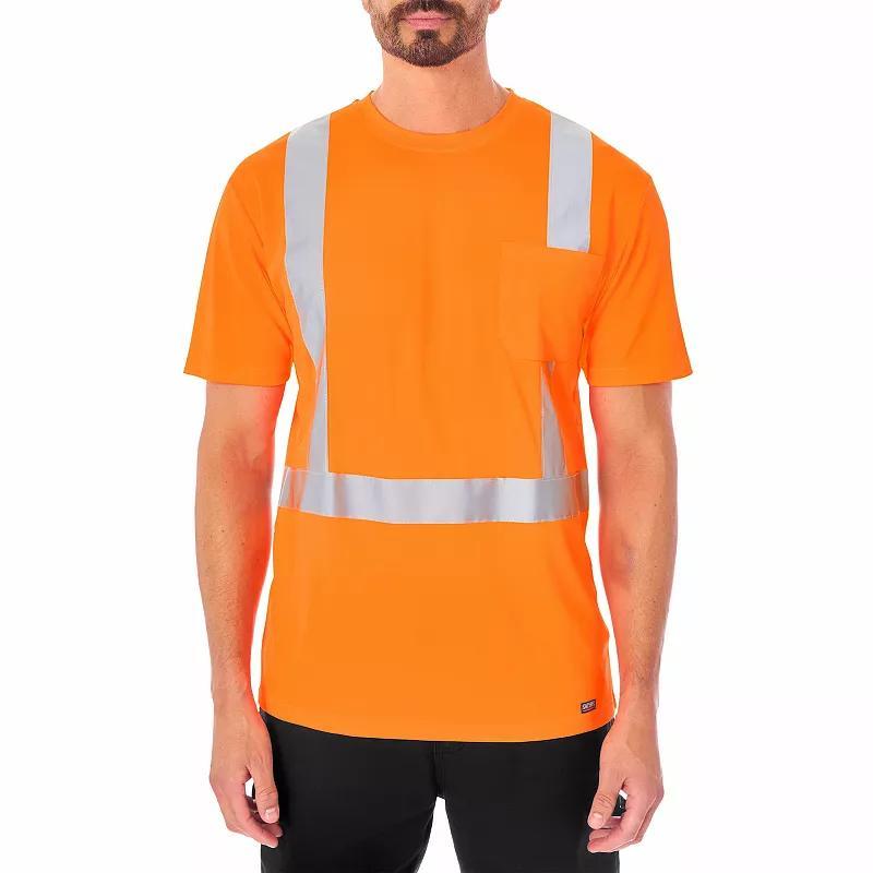 Men's Smith's Workwear Short Sleeve High-Visibility Reflective Safety Tee, Size: XXL, Black Product Image