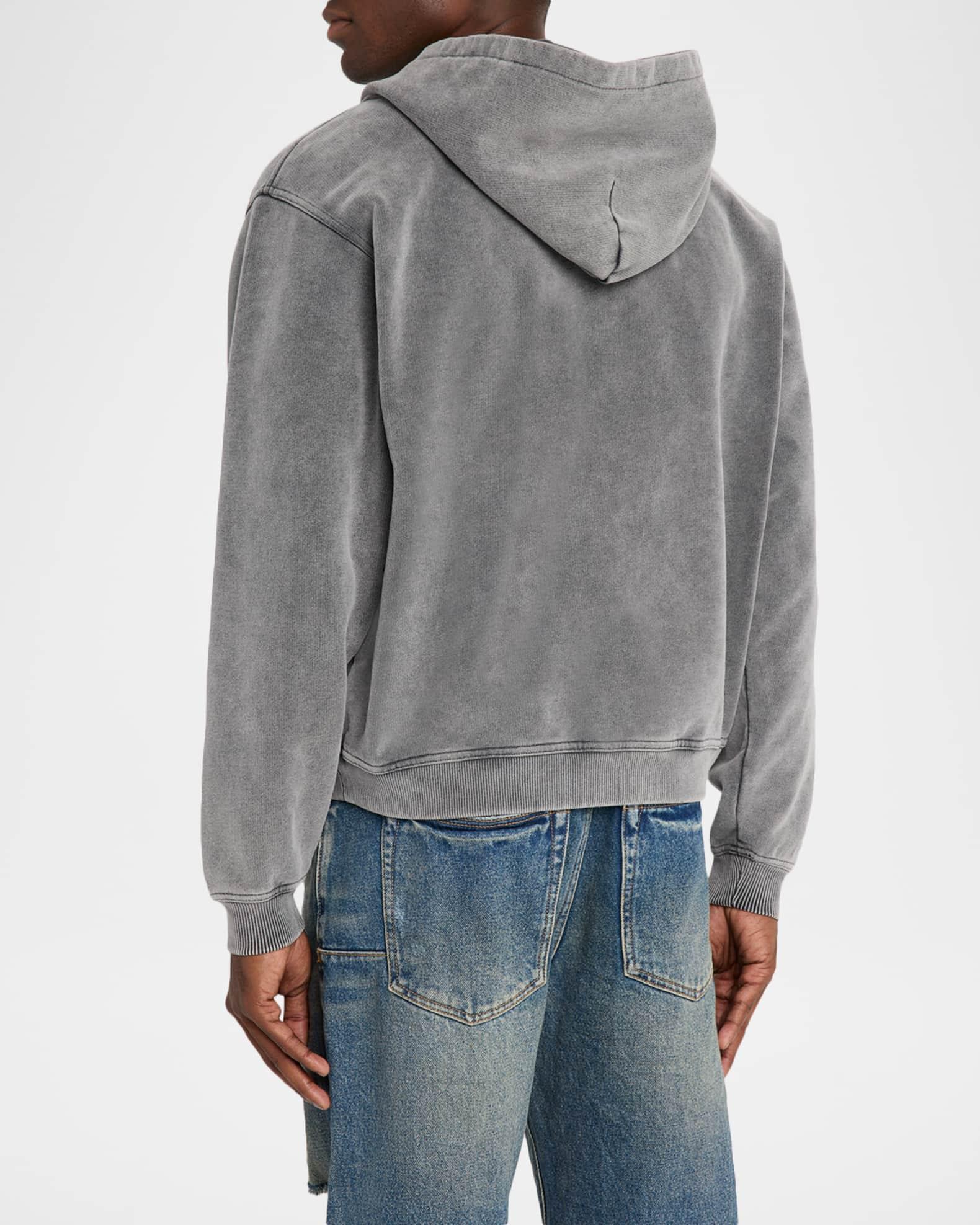 Men's Cotton Script Logo Full-Zip Hoodie Product Image