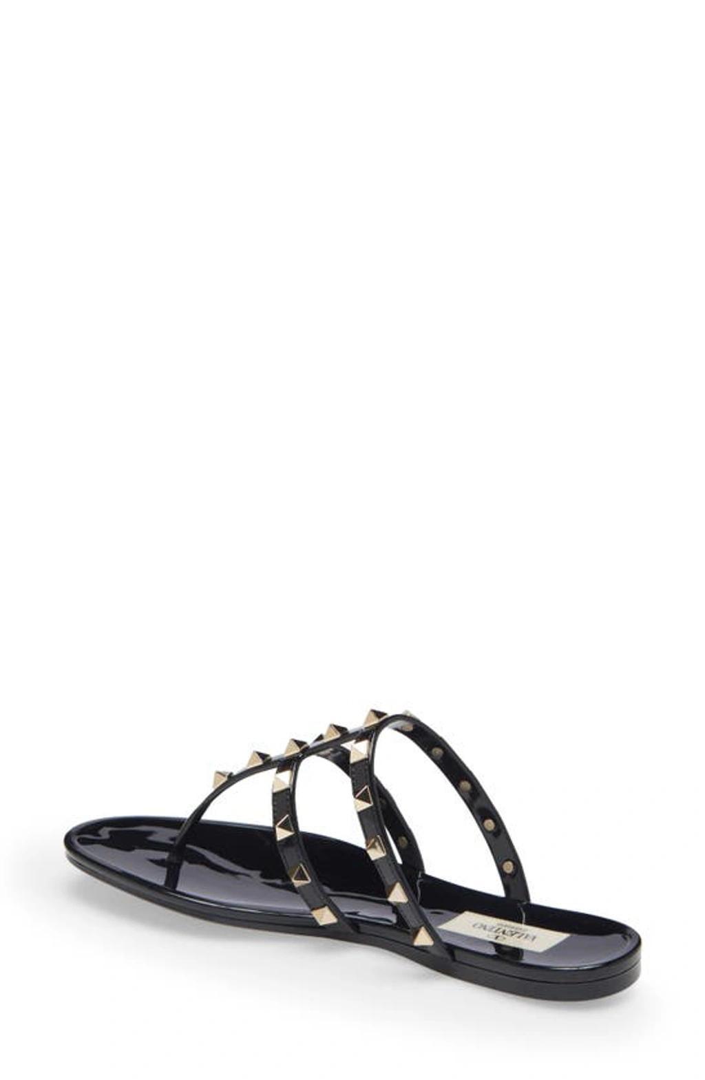 VALENTINO GARAVANI Garavani Rockstud Slip-on Sandals In Black Product Image