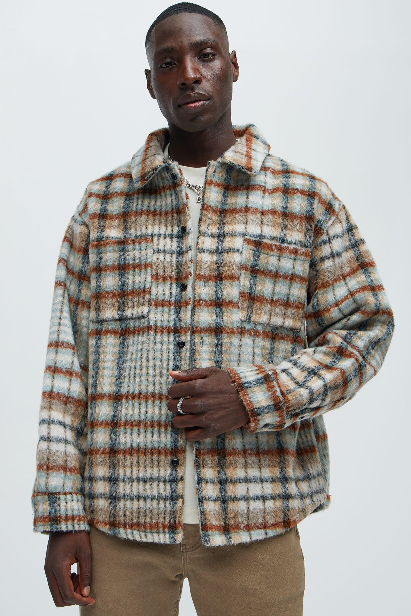 Move Up Plaid Shacket - Tan/Multi Product Image