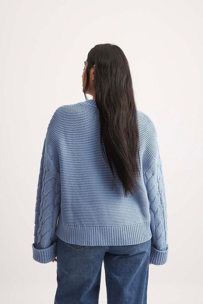 Knitted Oversized Cable Sweater Product Image