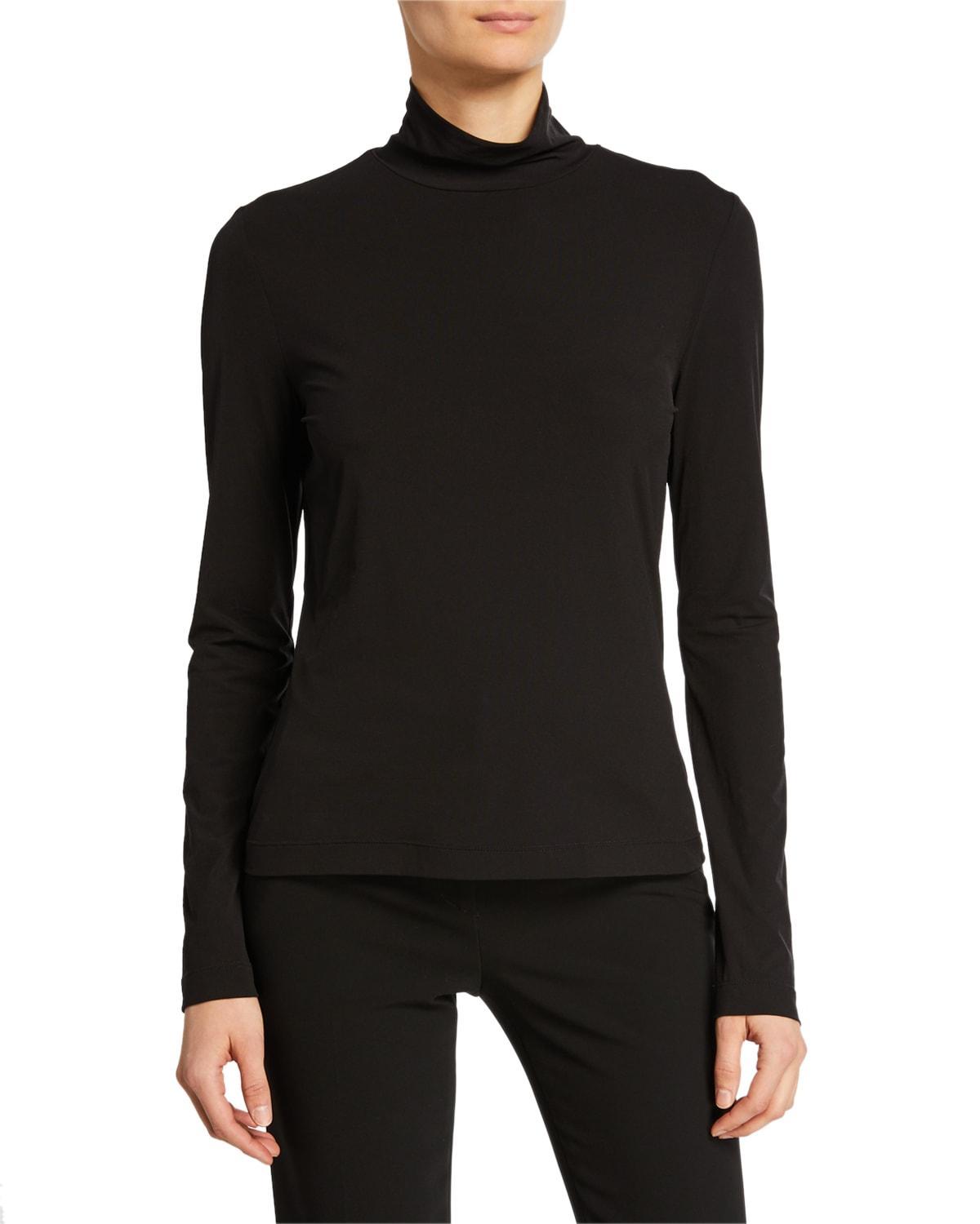 Fine Jersey Long-Sleeve Turtleneck Product Image