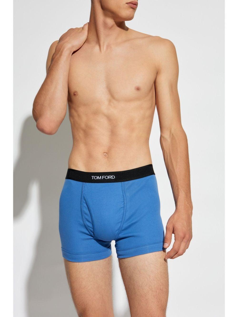 TOM FORD Logo-waist Boxer Briefs In Cobalt Blue Product Image