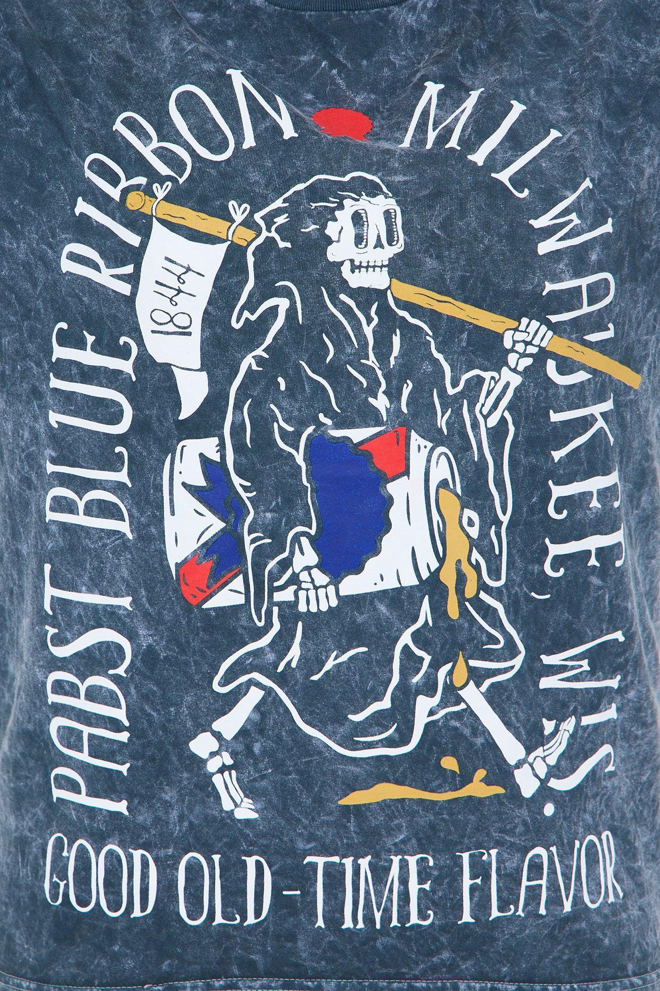 PBR Reaper Washed Oversized Tee - Charcoal Female Product Image