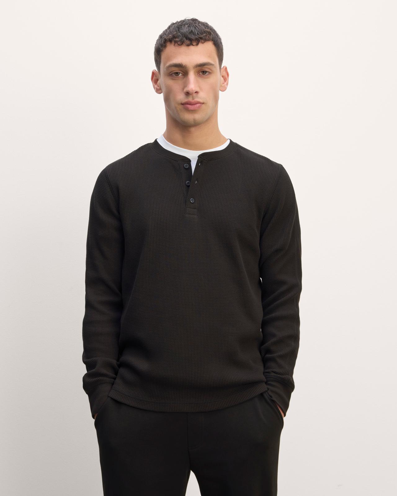 The Waffle Long-Sleeve Henley Product Image