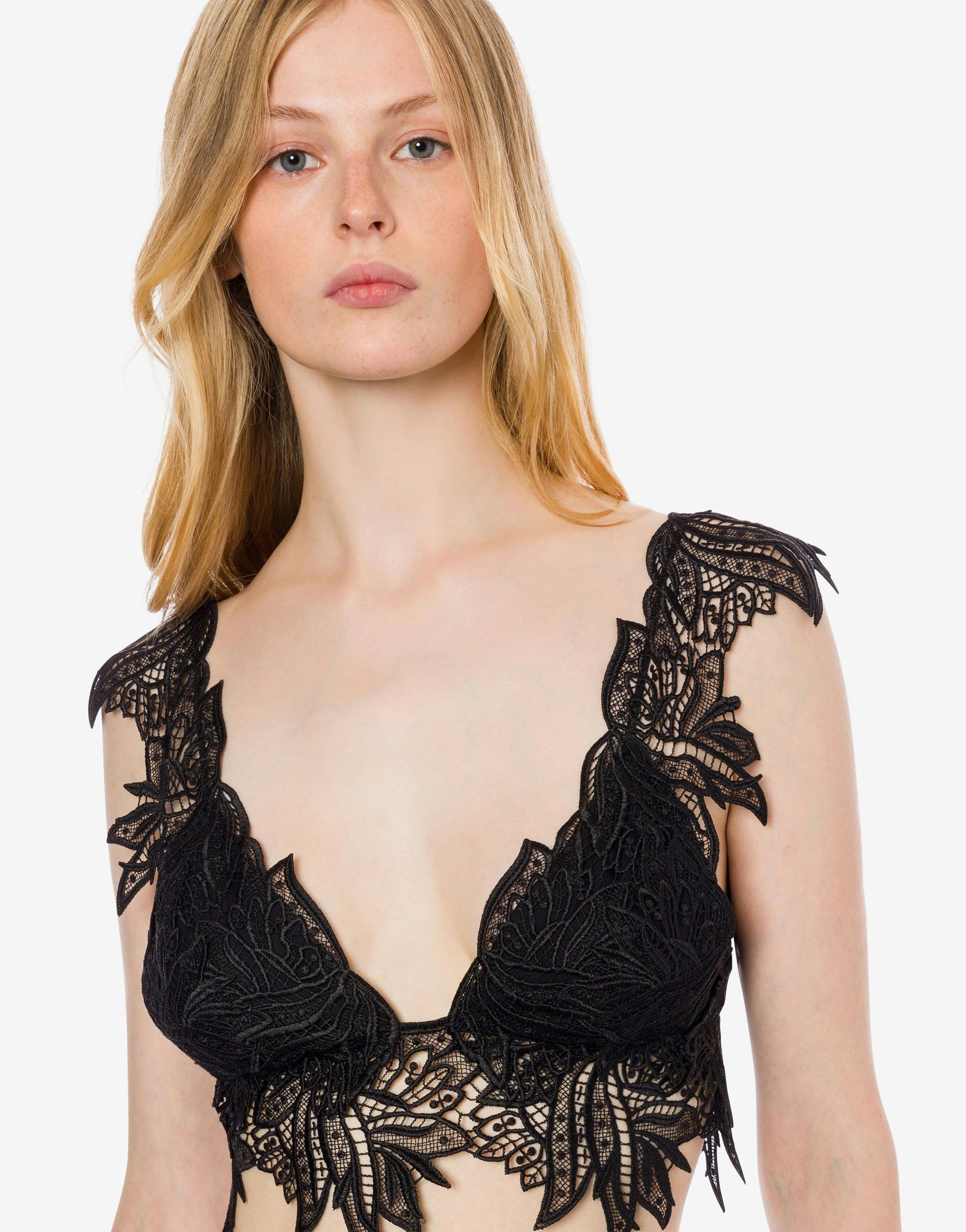 Crop top in macramé Foliage Product Image