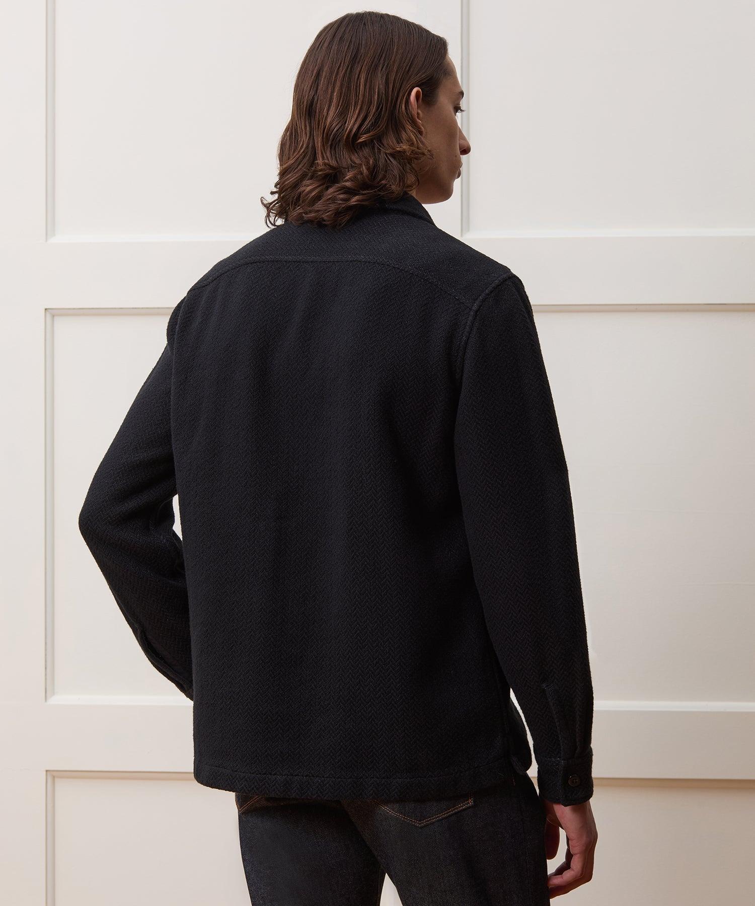 Linen-Cotton Textured Shirt Jacket Product Image