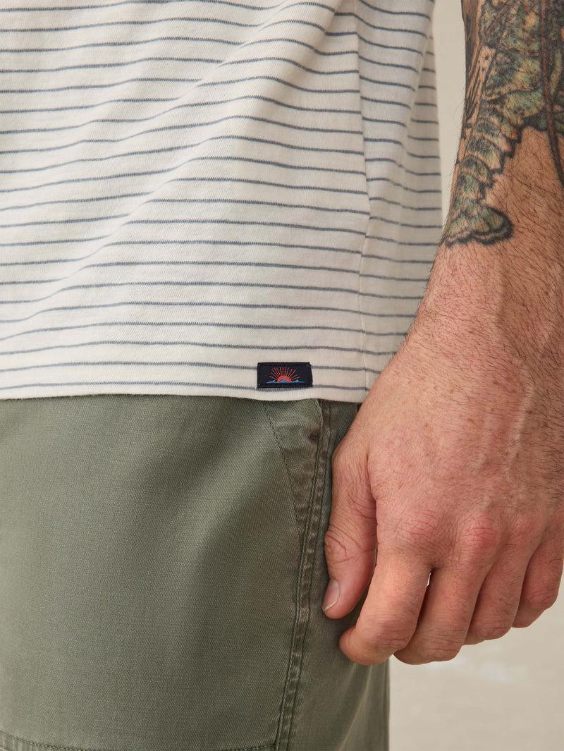 Sunwashed Tee - Cream Flint Stripe Product Image