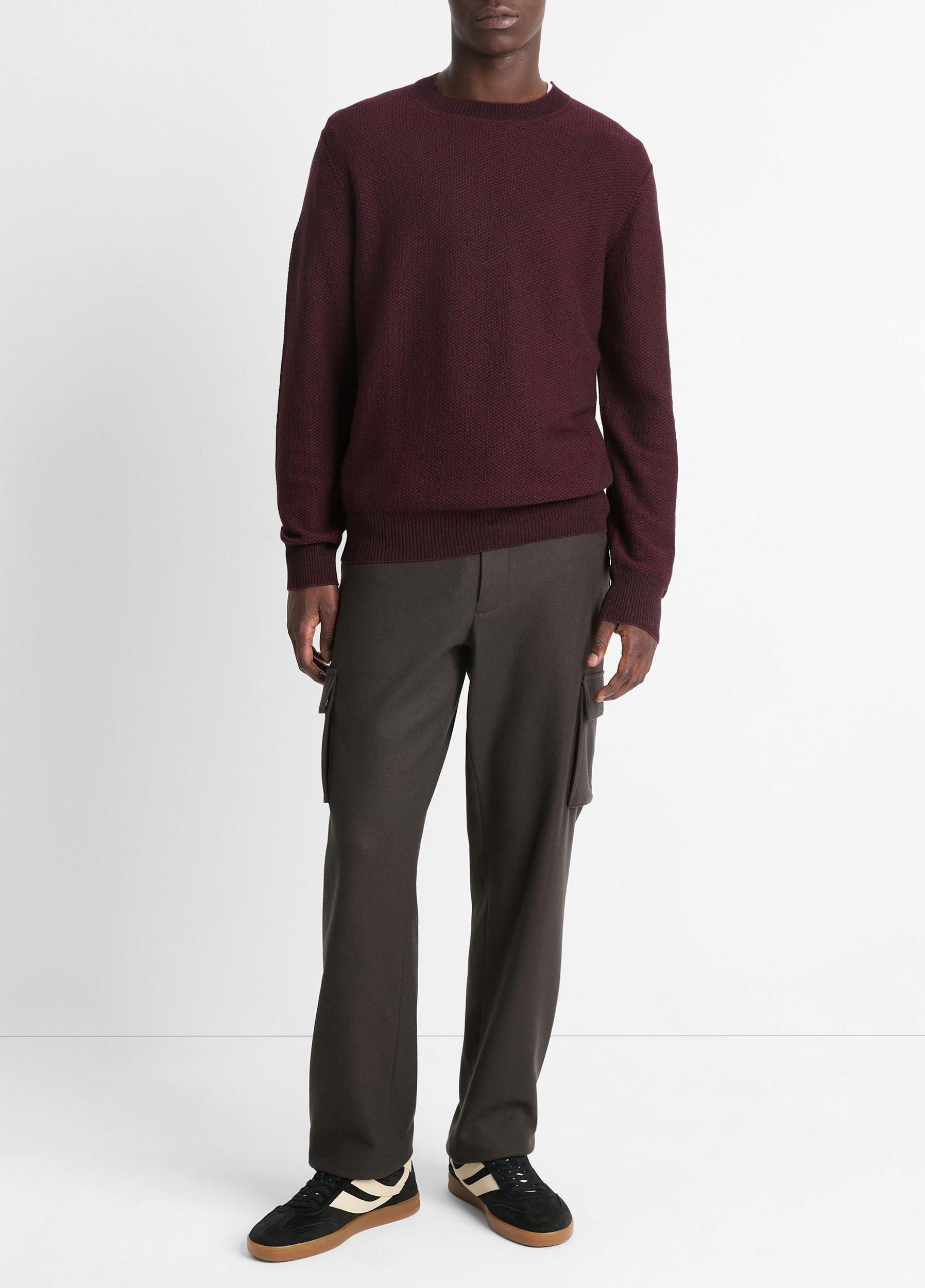 Geo-Jacquard Wool-Blend Crew Neck Sweater Product Image