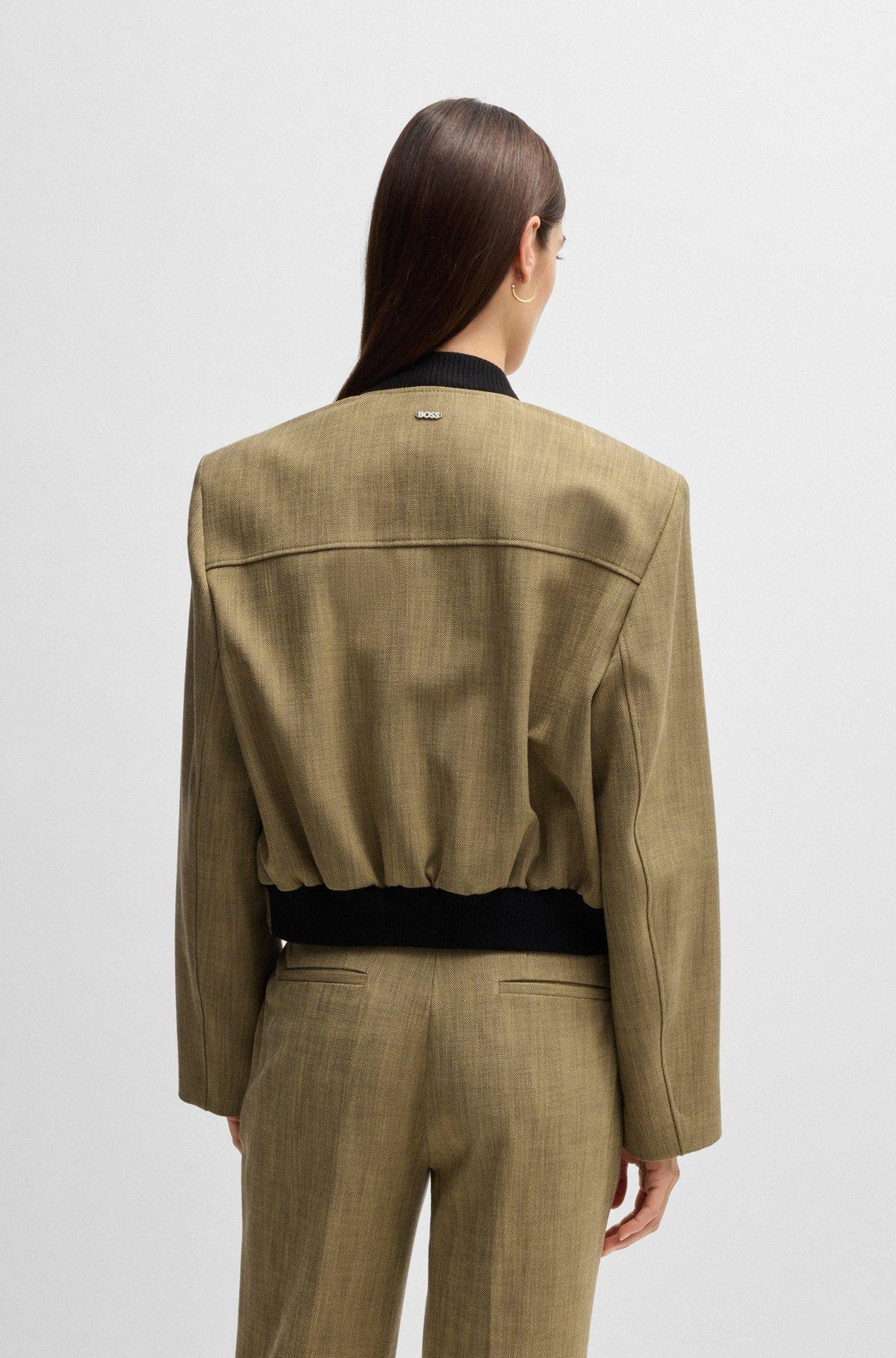 Relaxed-fit jacket in herringbone stretch fabric Product Image