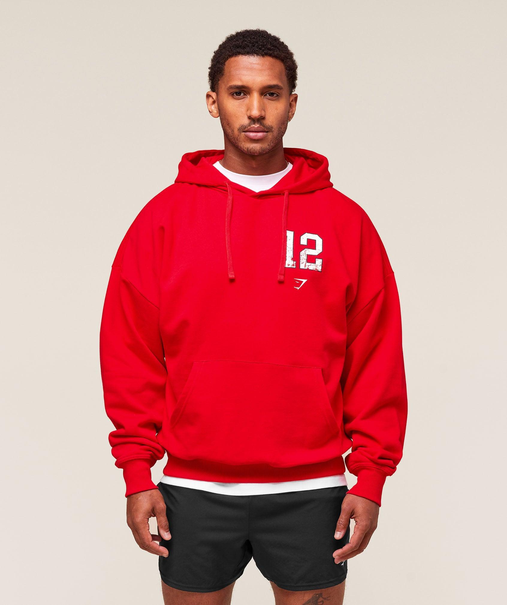 Gymshark Campus Hoodie - Athletic Red Male Product Image