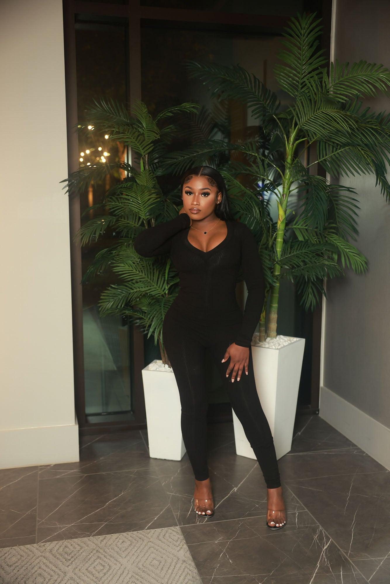 Raven Snatched Jumpsuit - Black Product Image