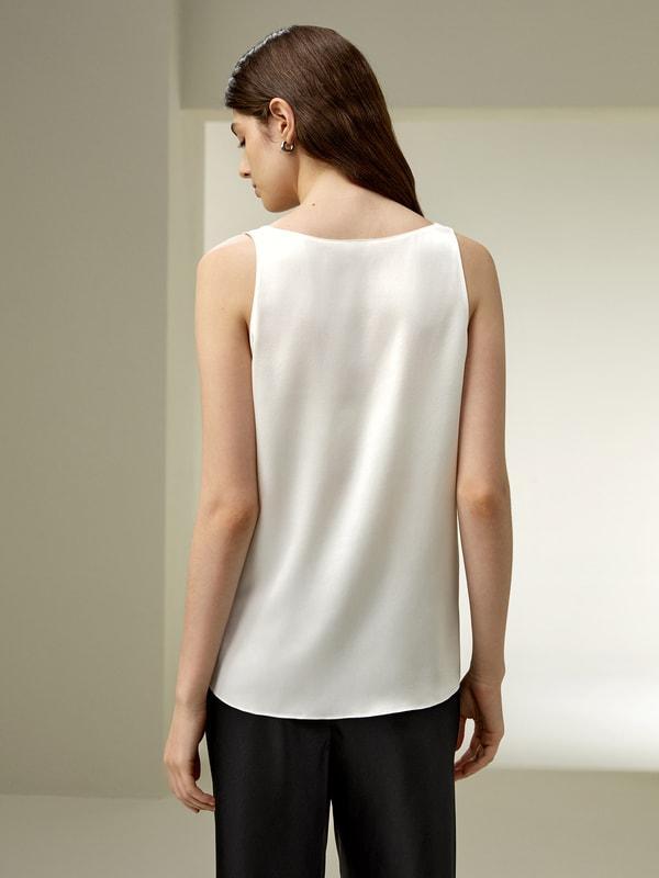 Relaxed Silk U-neck Tank Product Image