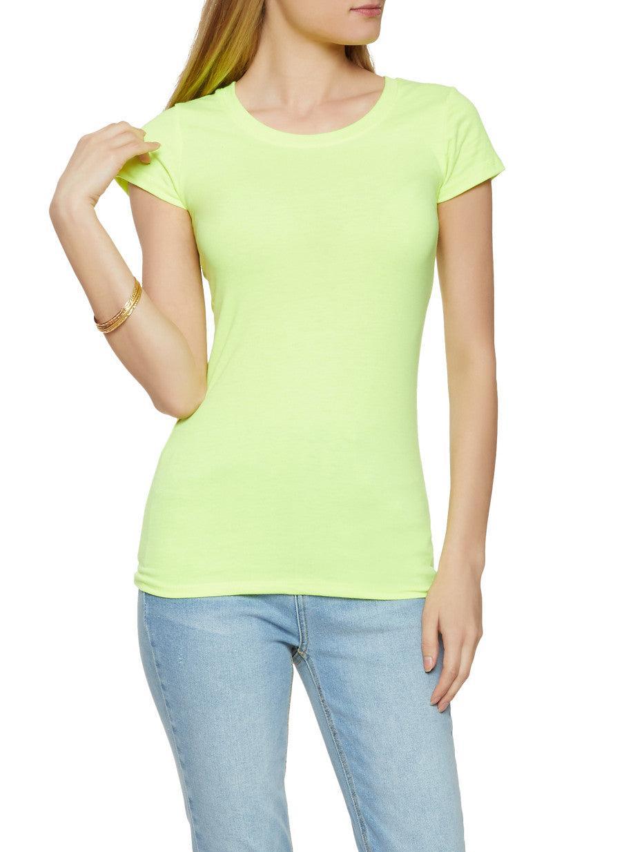 Womens Basic Crew Neck Tee Product Image