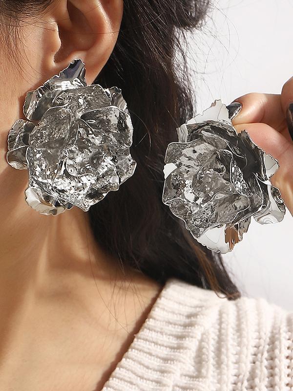 Flower Shape Drop Earrings Product Image