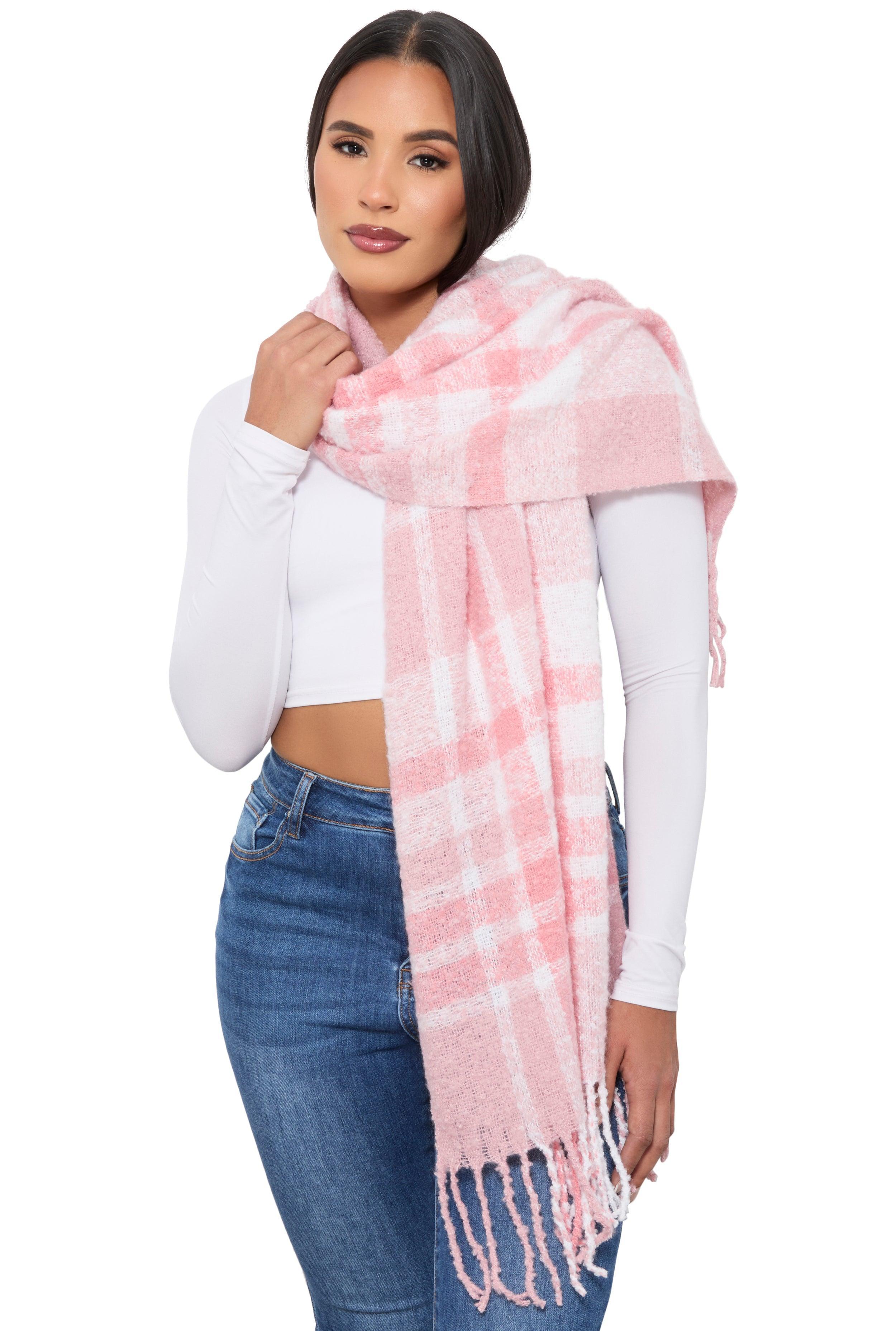 Boucle Plaid Scarf Female Product Image