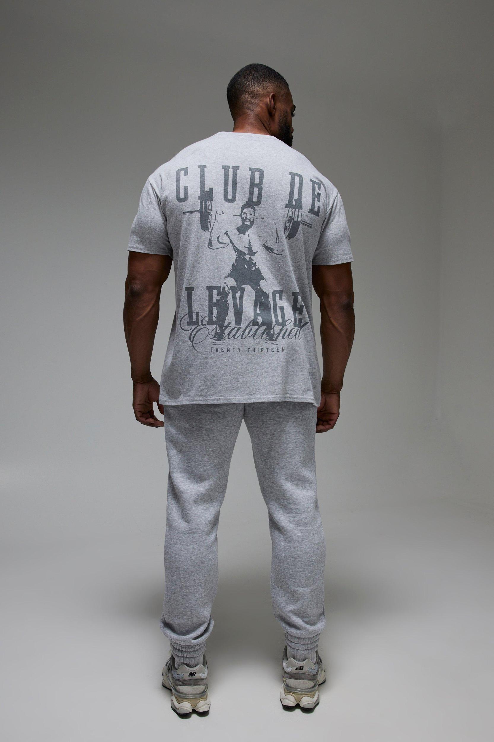 Man Active Club De Levage Oversized T-shirt | boohooMAN USA Product Image