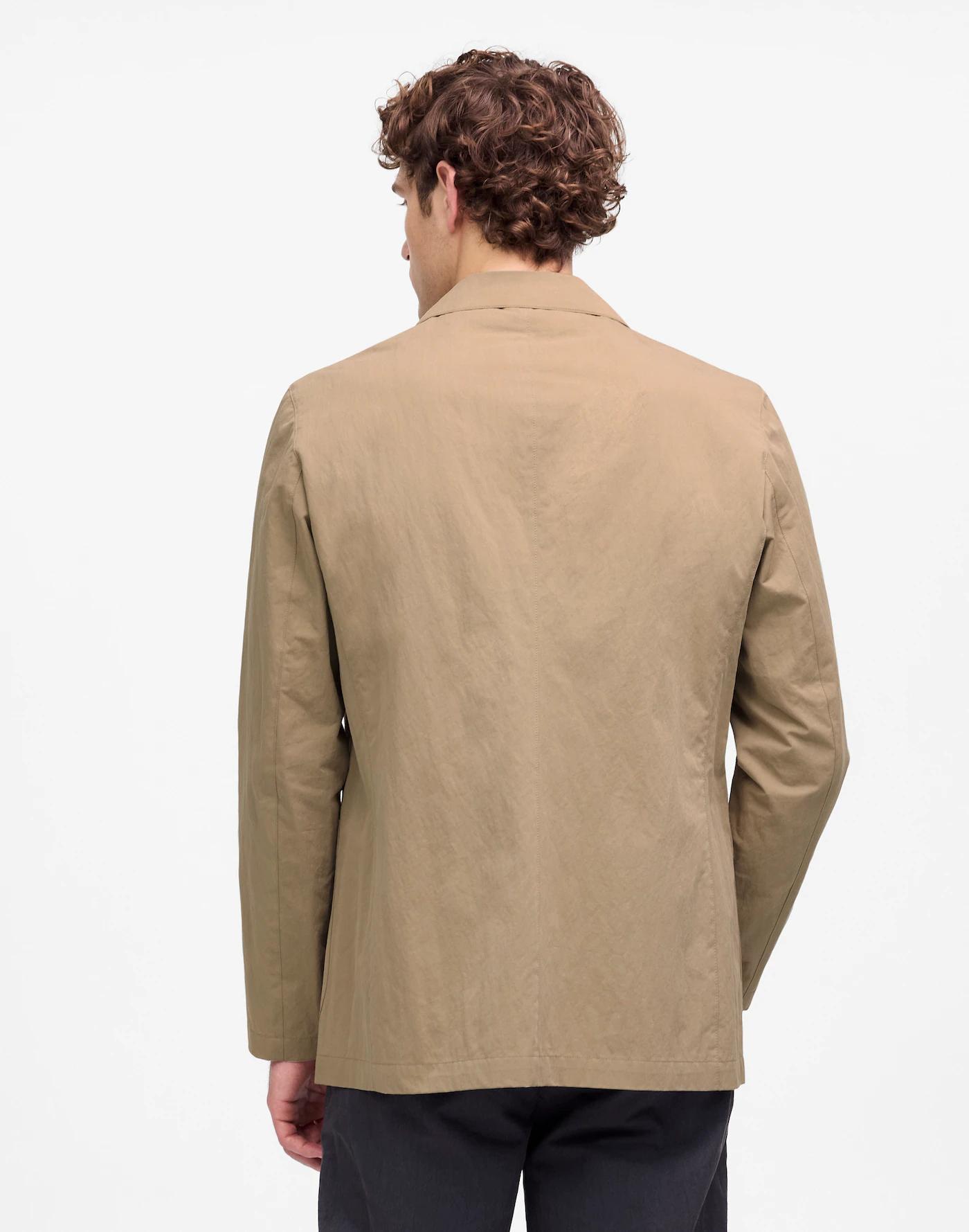 Unstructured Three-Button Blazer in Cotton Blend Product Image