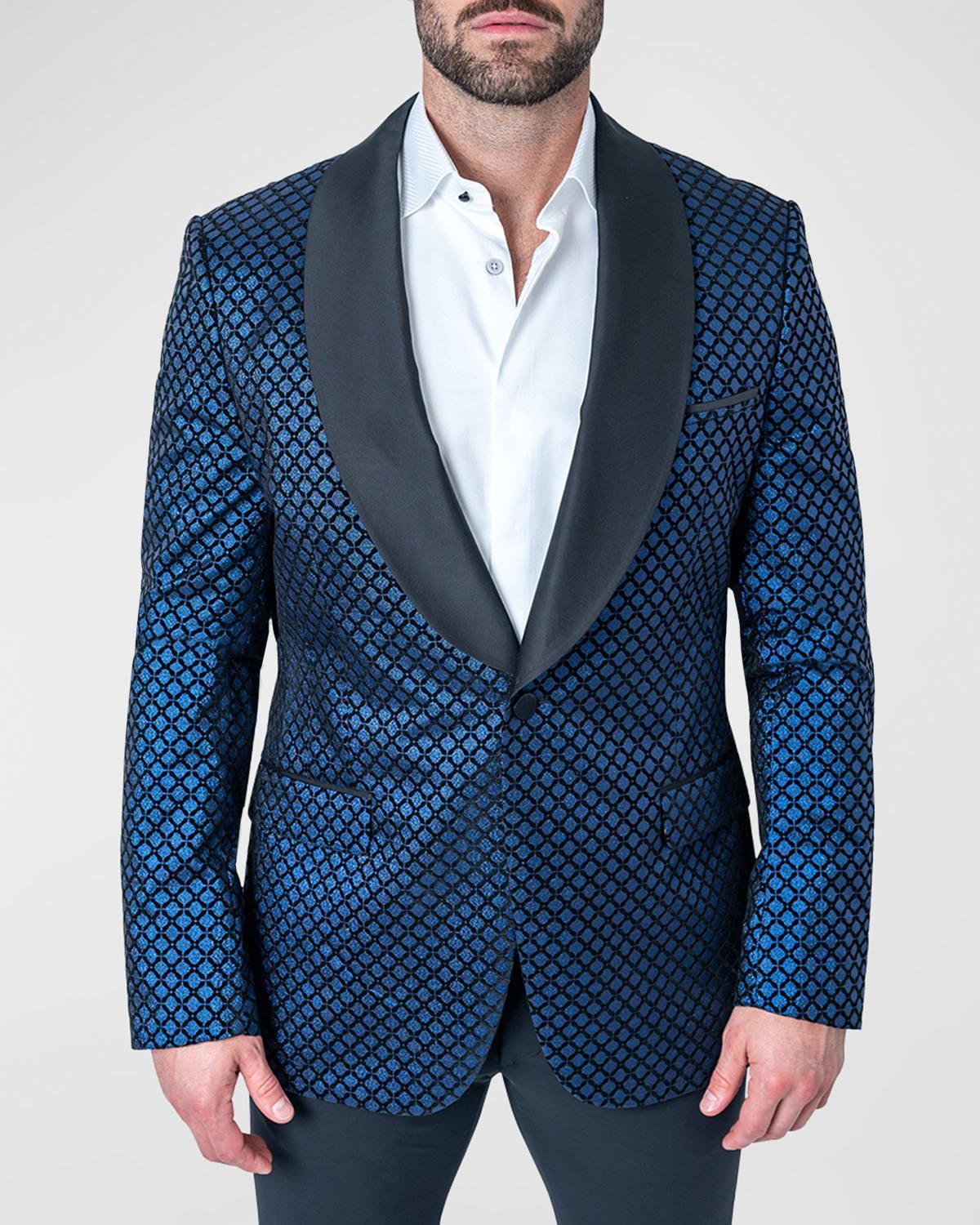 Mens Jacquard Shawl Blazer Product Image