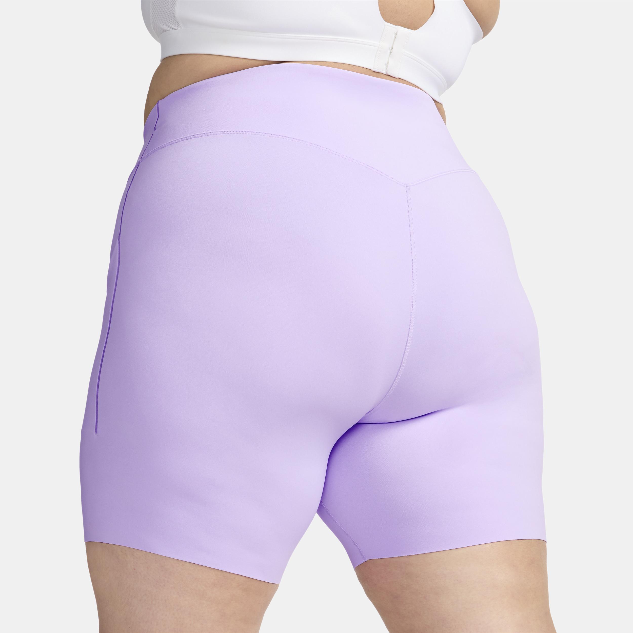 Nike Women's Universa Medium-Support High-Waisted 8" Biker Shorts with Pockets (Plus Size) Product Image