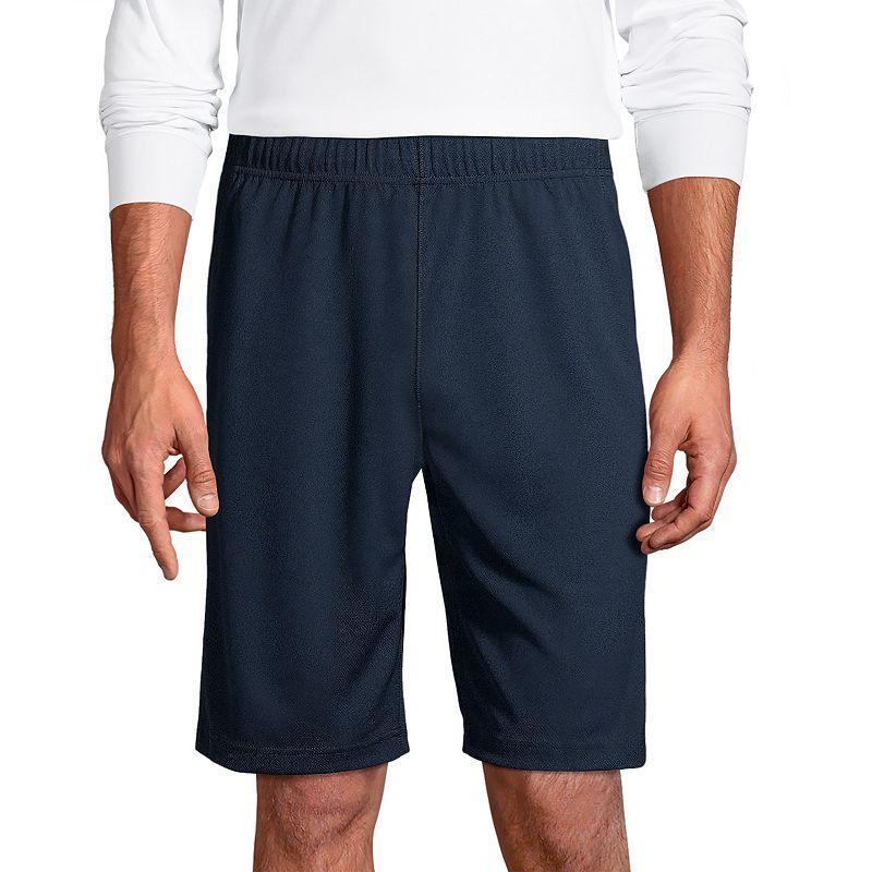 Mens Lands End Mesh Gym Shorts Grey Gray Product Image