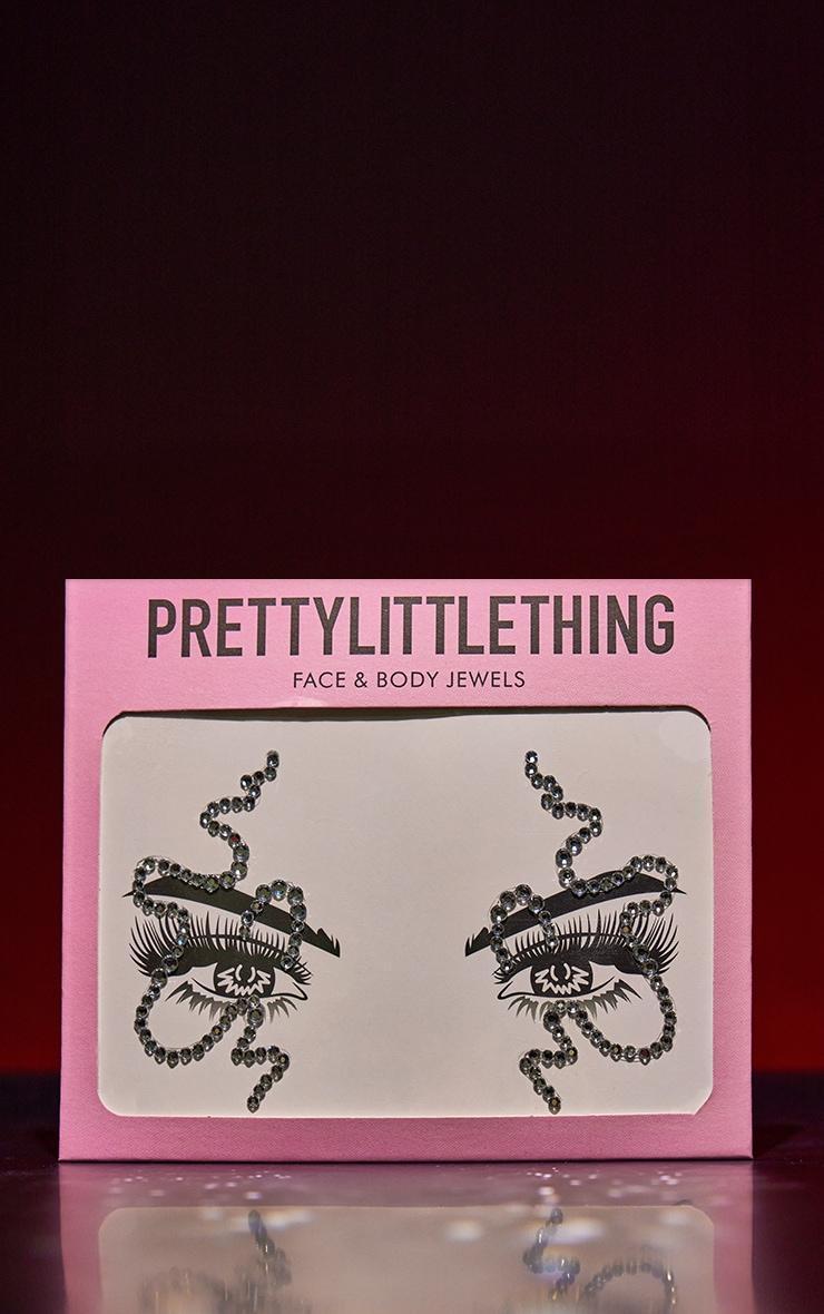 PRETTYLITTLETHING Slither Clear Crystal Face Gems Product Image