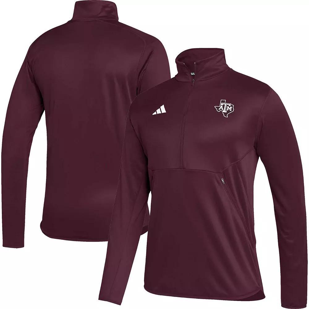 Men's adidas Black Mississippi State Bulldogs 2023 Sideline AEROREADY Half-Zip Top,  Product Image