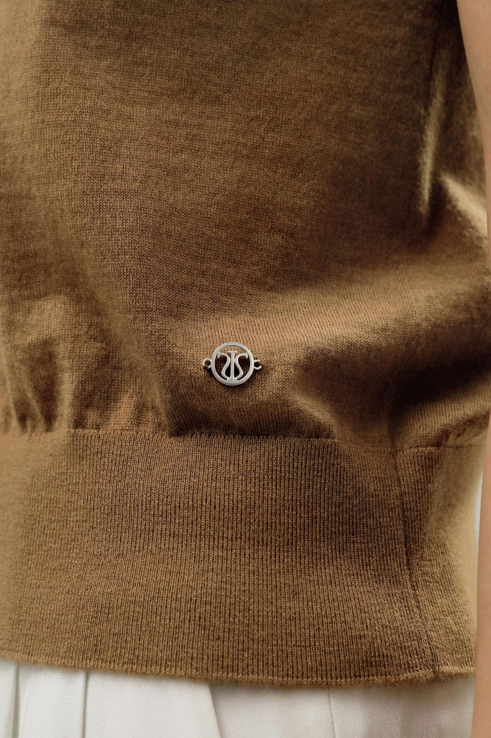 LILYSILK Short Sleeve Cashmere Jumper for Women Black 100% A-Grade Cashmere Soft Round Neck T-Shirt M Product Image