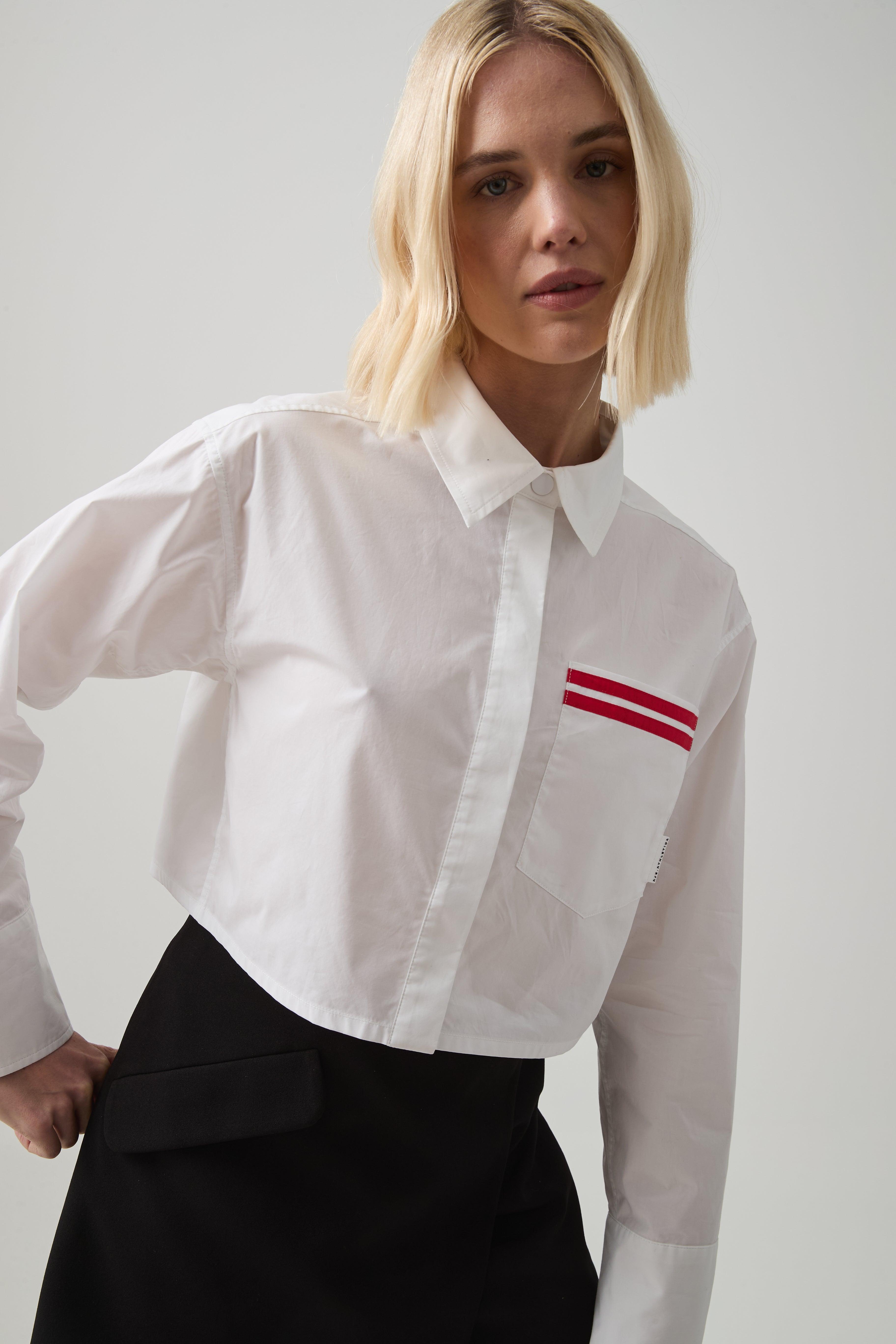 Cropped Cotton Shirt 462 Product Image