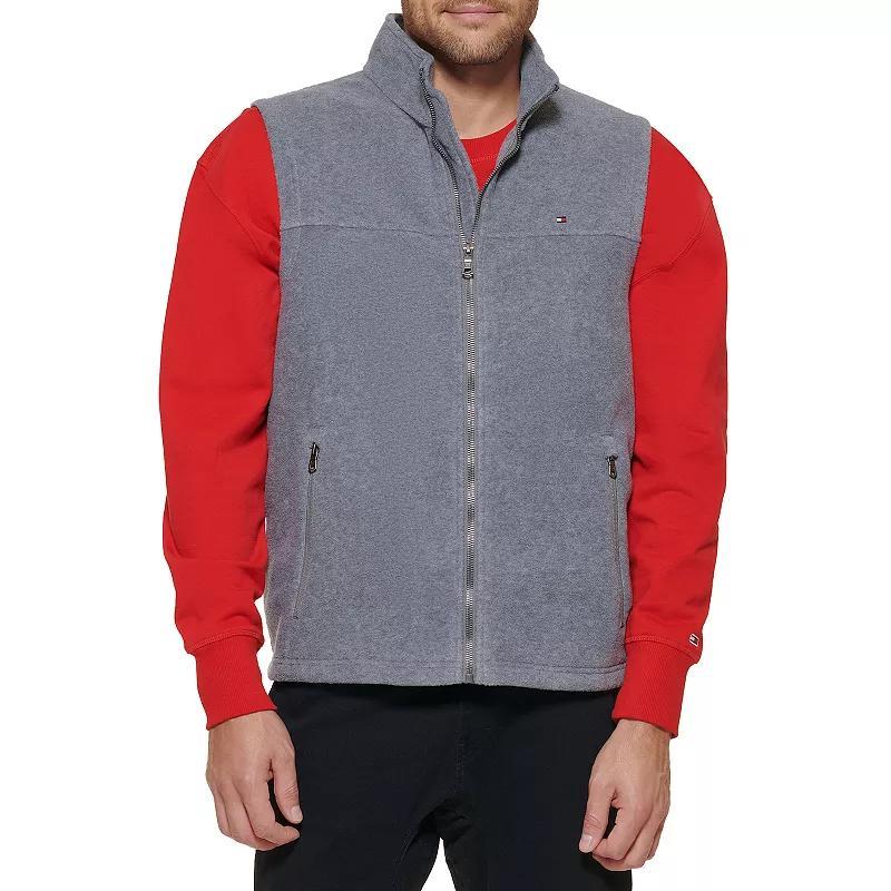 Men's Tommy Hilfiger Fleece Vest, Size: Small, Blue Product Image