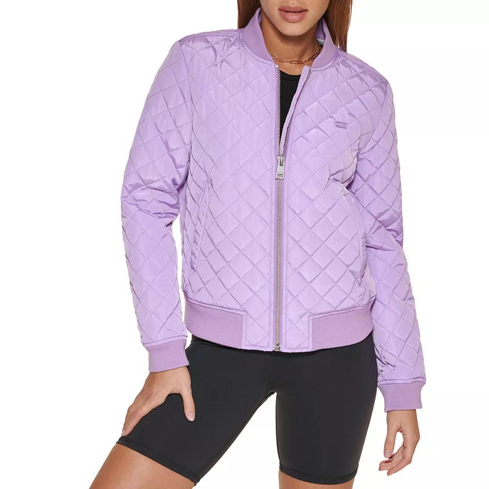 Women's Levi's® Diamond Quilted Bomber Jacket, Size: Medium, Purple Mist Product Image