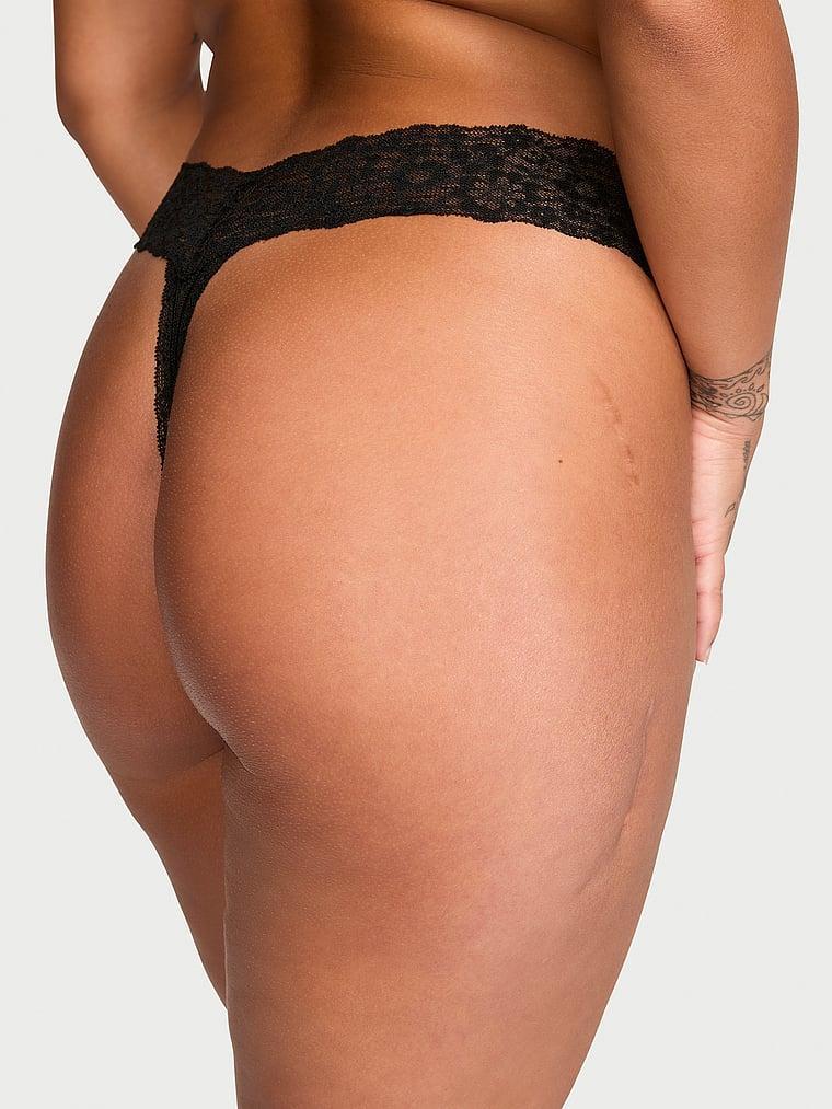 Lace-Up Lace Thong Panty Product Image