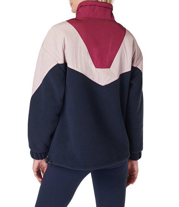 Sweaty Betty Orbit Fleece Color Block Long Sleeve Half Zip Pullover Product Image