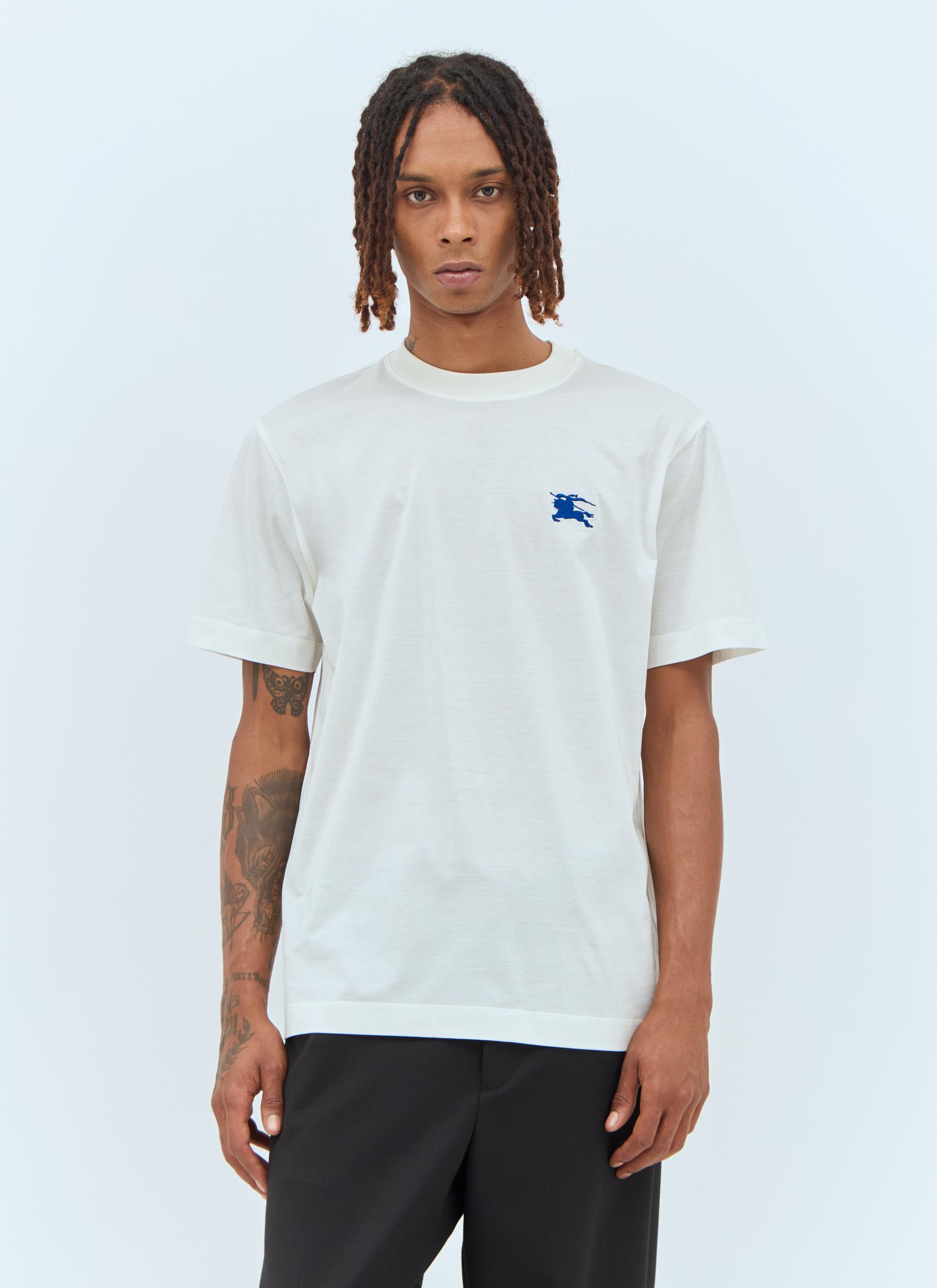 White Embroidered T-Shirt Product Image