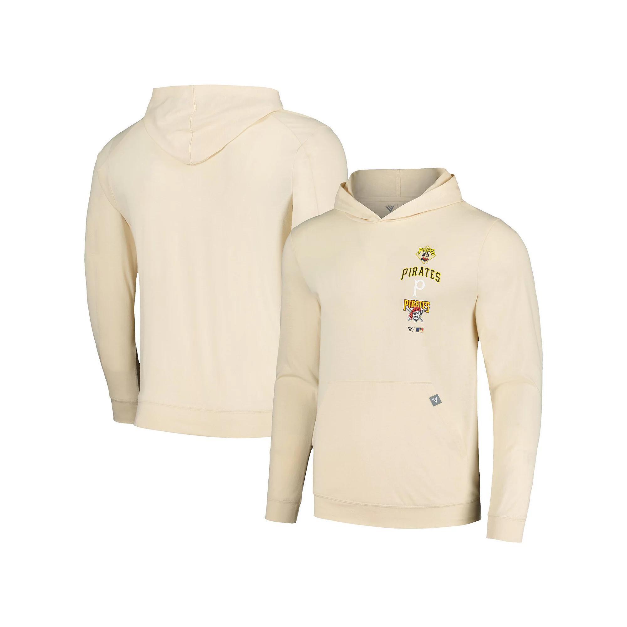 Men's Levelwear Cream Pittsburgh Pirates Base Line Pullover Hoodie, Size: Large, Beige Product Image
