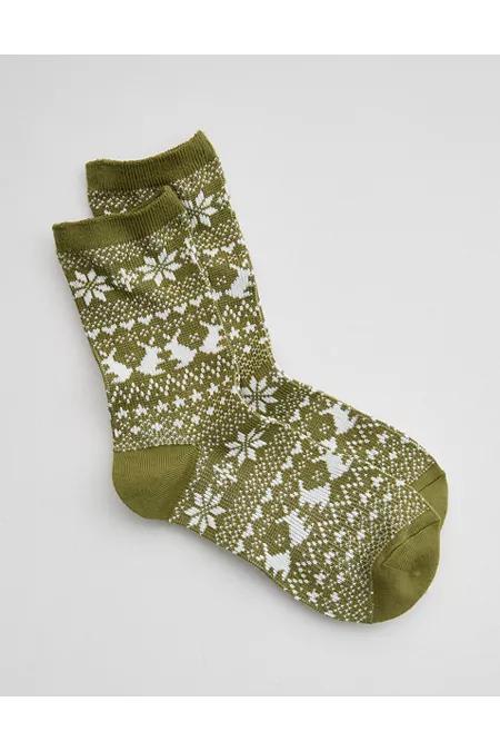 Aerie Fairisle Brushed Crew Socks Women's Product Image