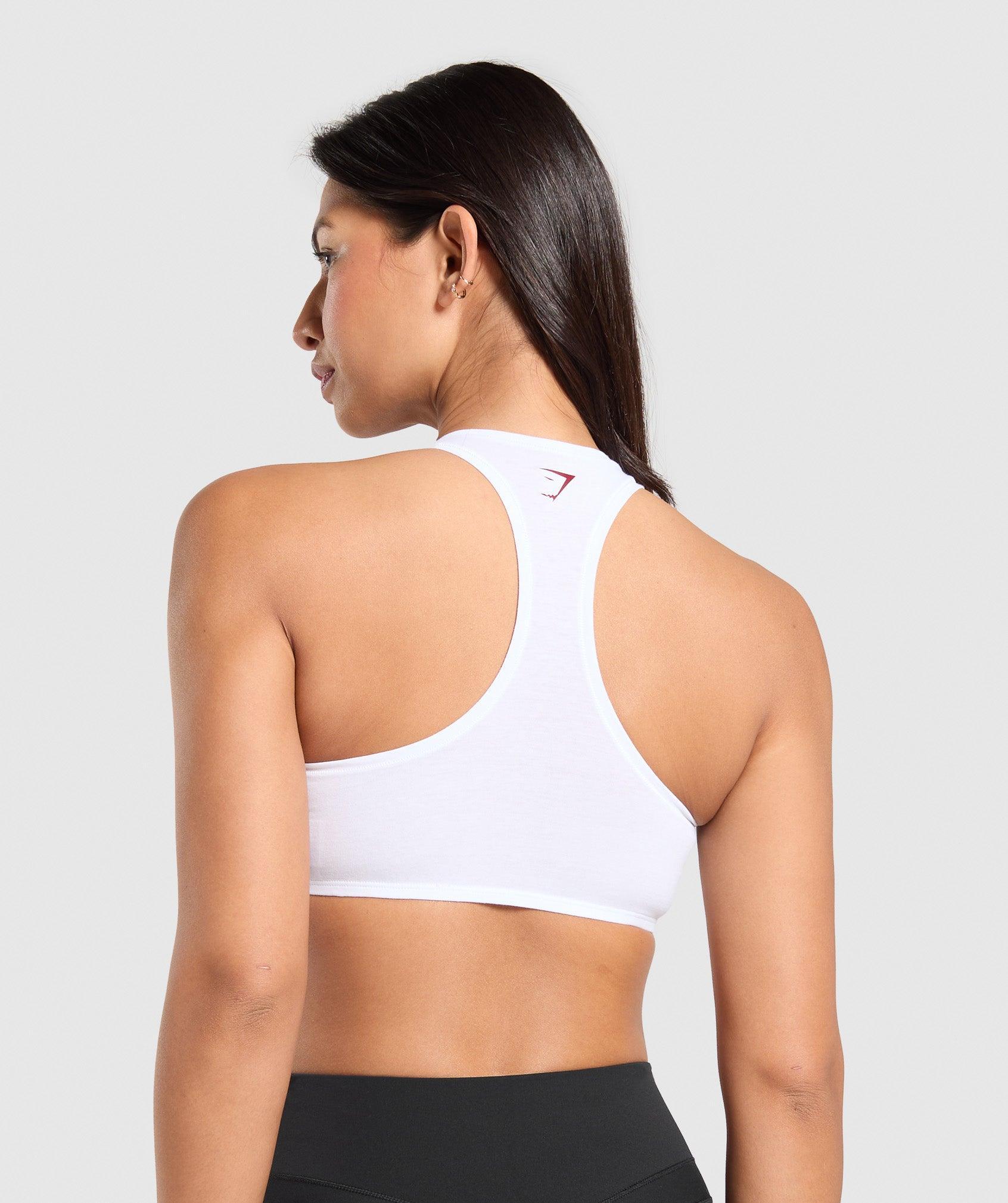 Gymshark Lifestyle Club Cotton Bralette - White Female Product Image