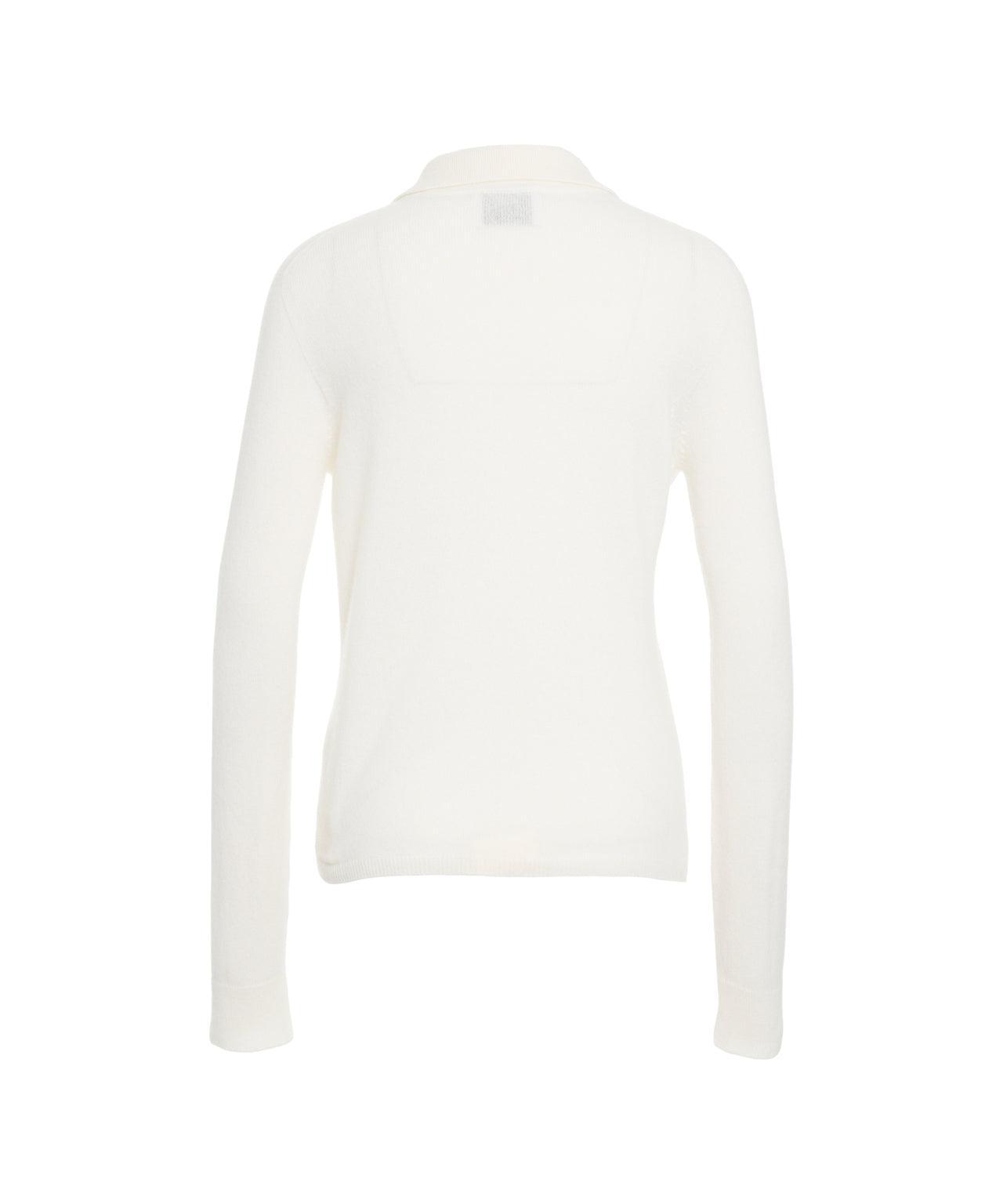 Knitted sweater with polo collar Product Image