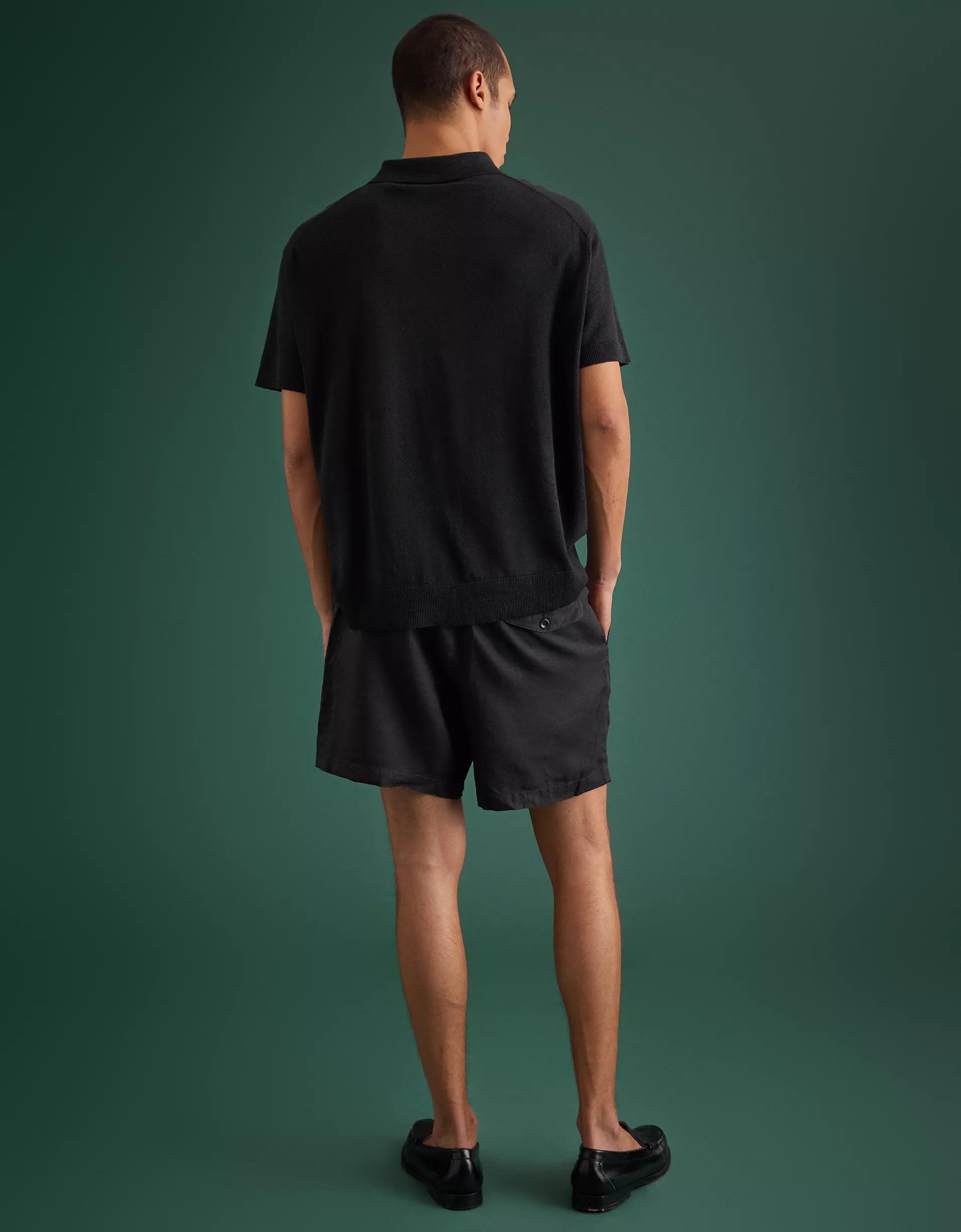 AE77 Premium Linen Pull-On Short Product Image