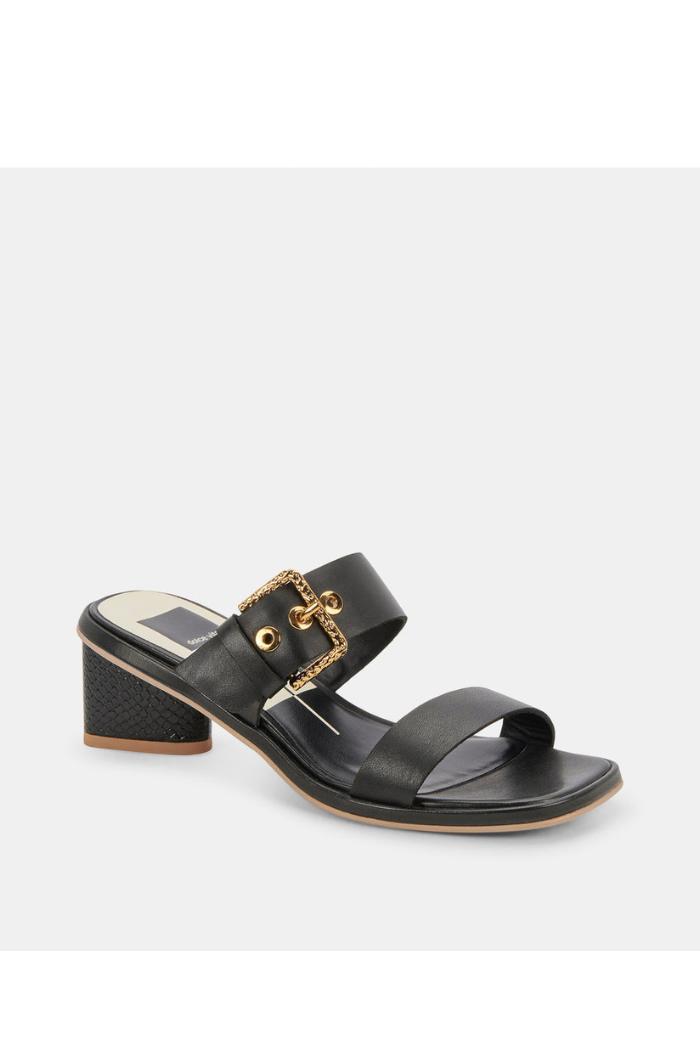 Riva Sandals - Black Leather Product Image