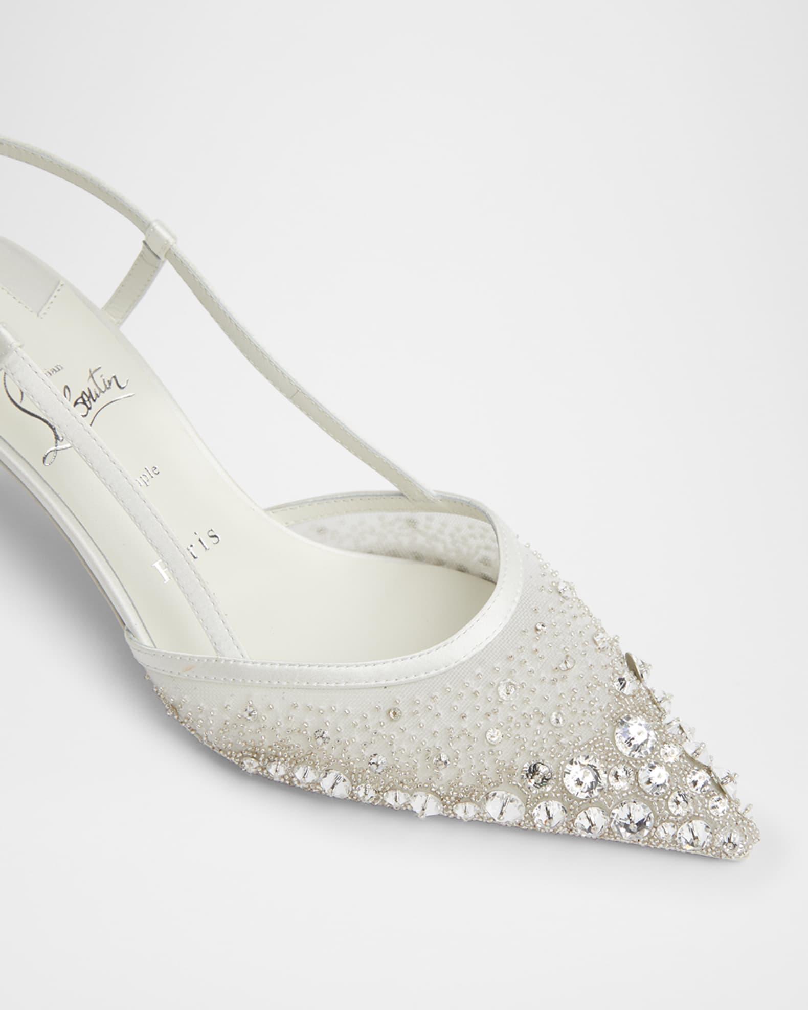 Miss Z Sparkling Red Sole Slingback Pumps Product Image